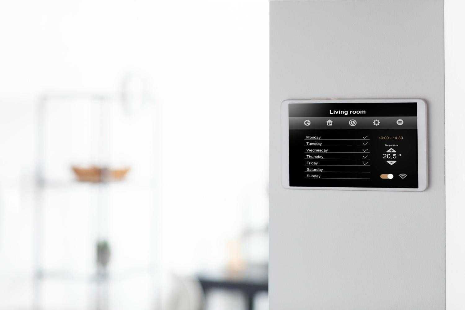 photo of a display of a smart home hub.