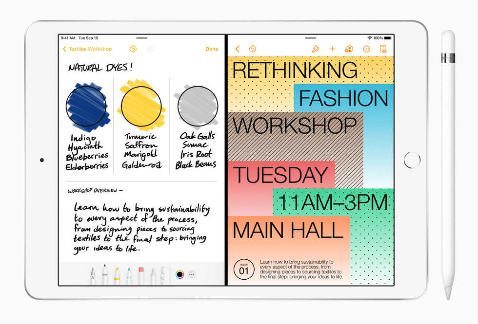 8th-generation iPad and 1st-generation Apple Pencil