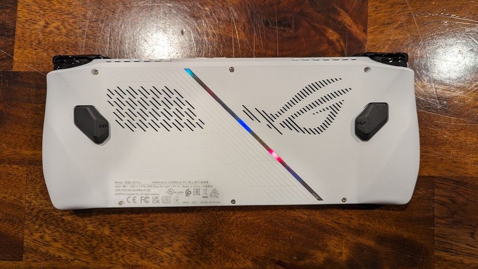 a backside view of Asus ROG ALLY (RC71L) handheld gaming PC