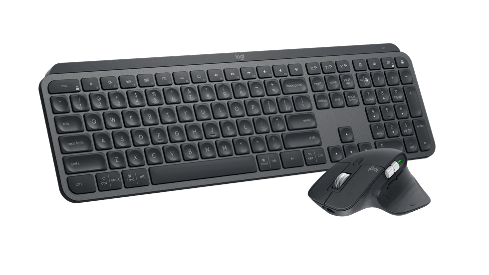 A black keyboard and mouse
