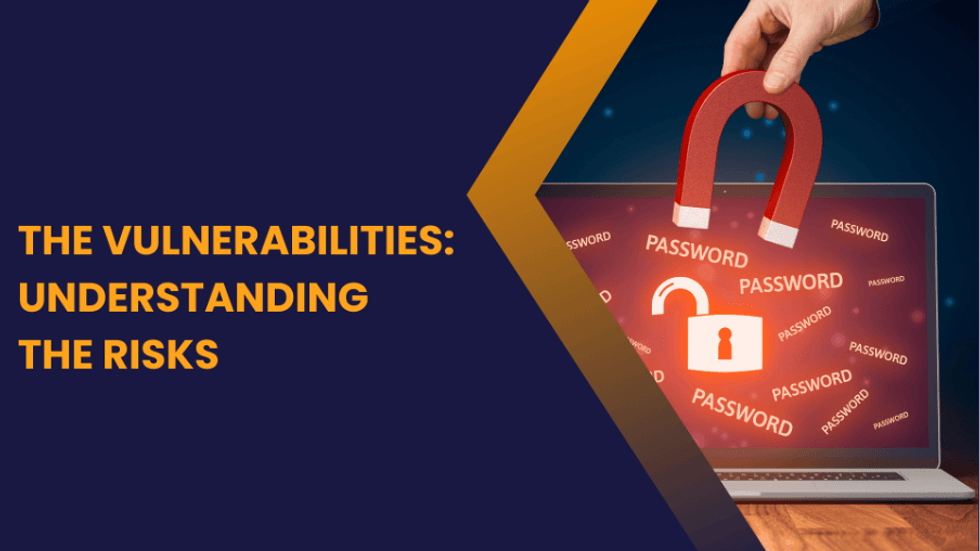 a computer showing examples of security risks