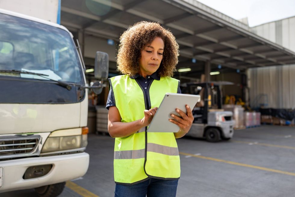 a dispatcher at a truck depot