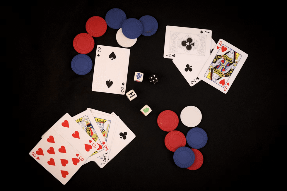 a group of objects on a surface