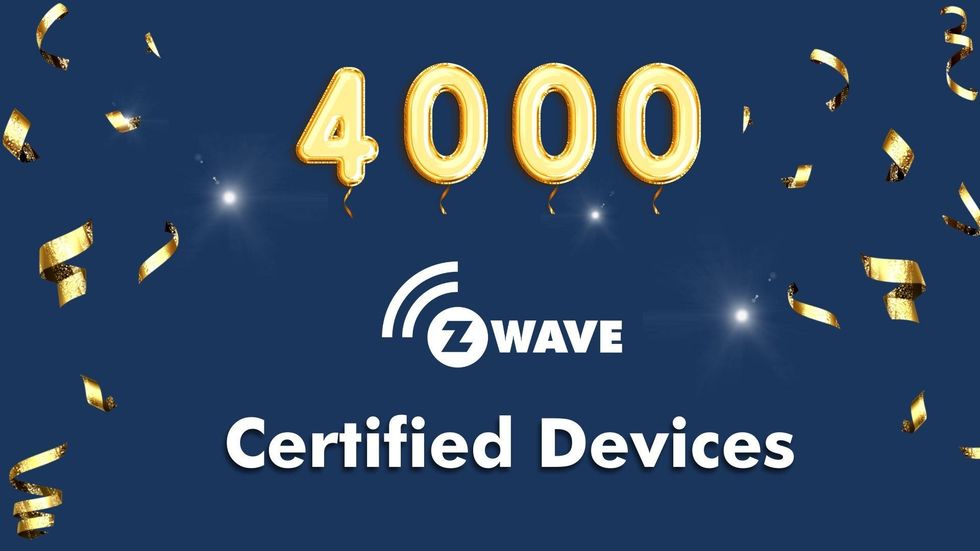 a illustration of Z-Wave certtified devices reaching 4000
