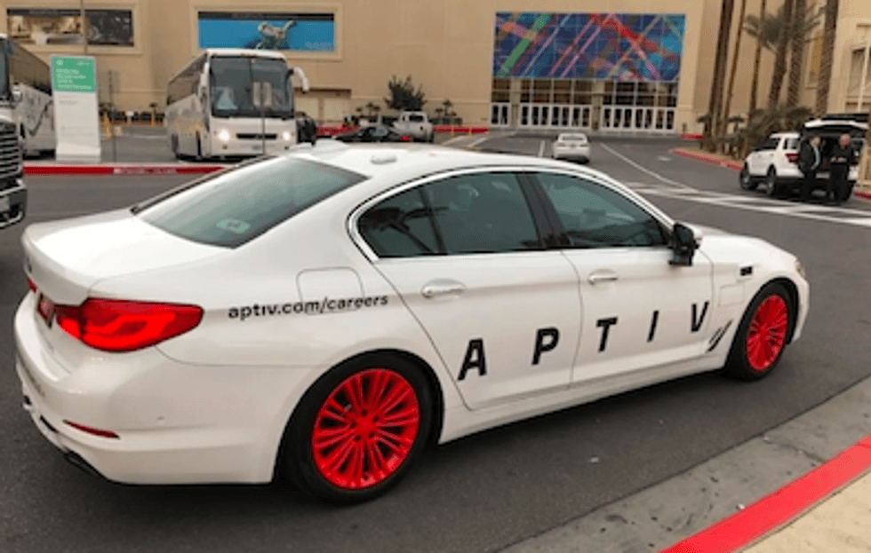 A Lyft and Aptiv autonomous car at 2019 CES