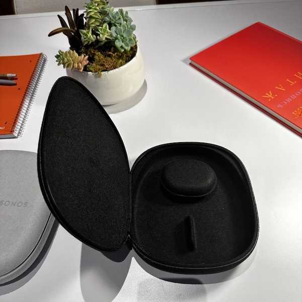 a photo looking inside the Sonos Ace Wireless Headphones case