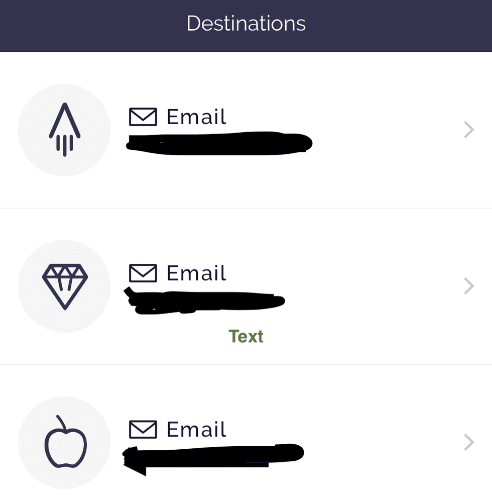 A photo of a few symbols that tell the Rocketbook app where to send your notes
