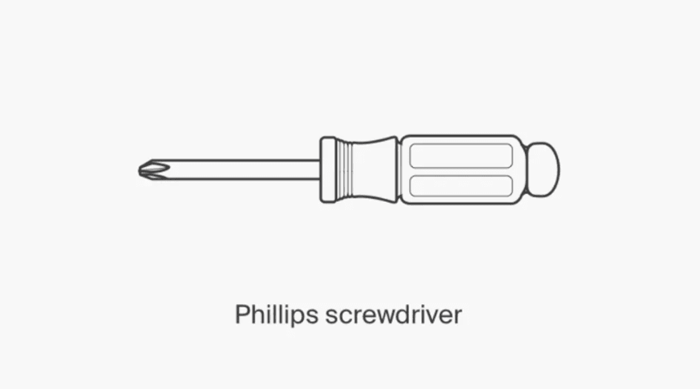 A photo of a Phillips screwdriver