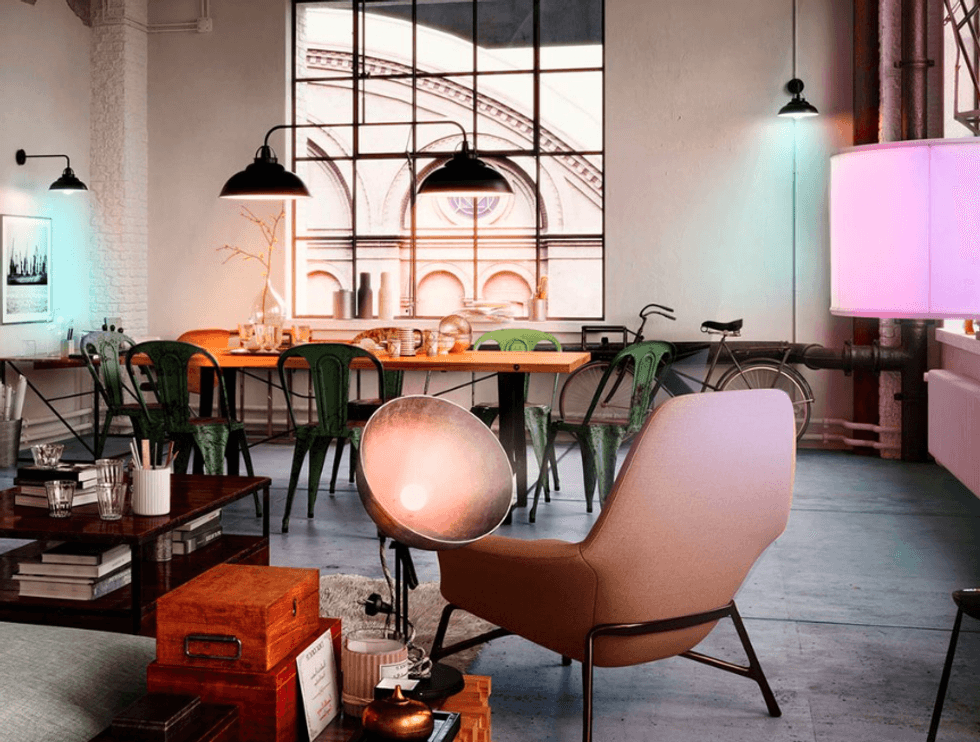 a photo of a room with Lifx smart bulbs