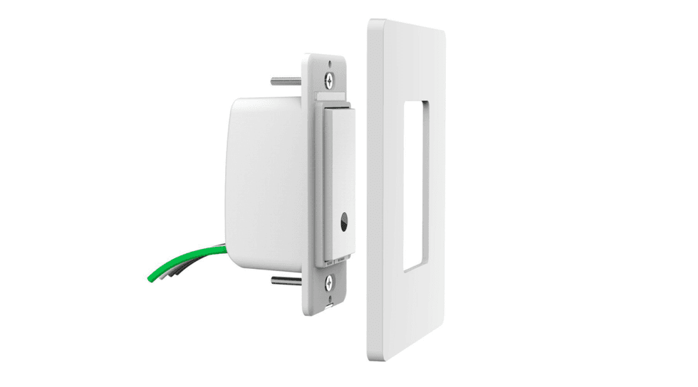 a photo of a smart swtich with 4 wires.