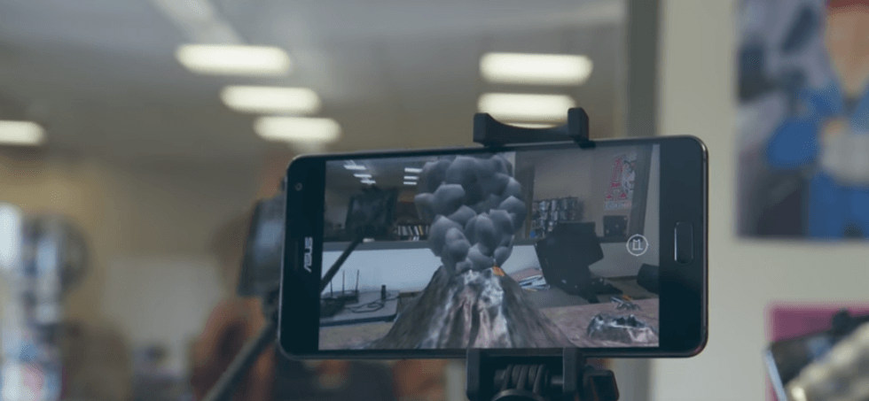 a photo of a smartphone streaming VR content