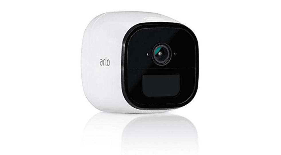 A photo of an Arlo security camera