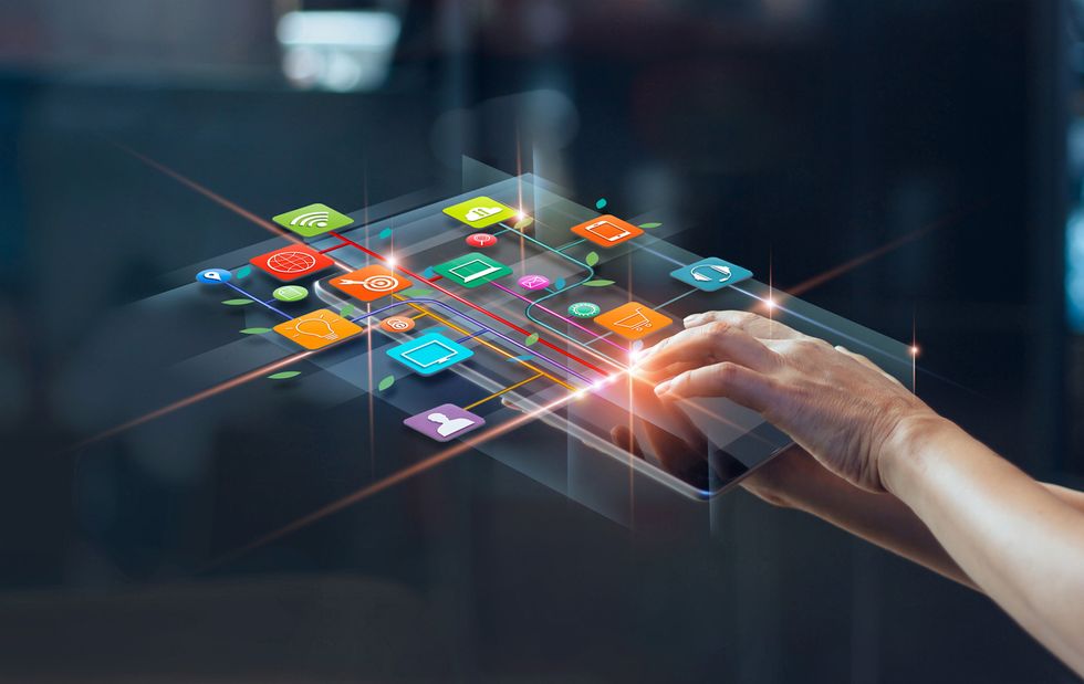 A photo of an checkout process in virtual reality