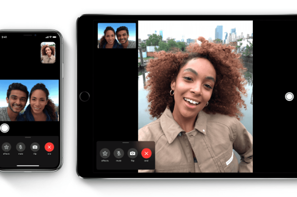 a photo of Apple iPhone and iPad using facetime