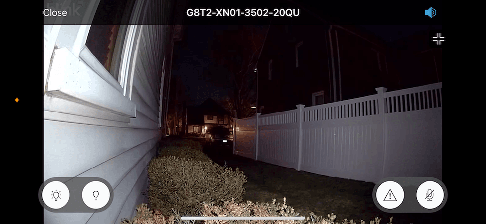 a photo of Blink app show color night vision from Blink Mini 2
