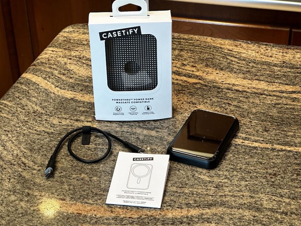 a photo of Casetify powerthru power bank unboxed