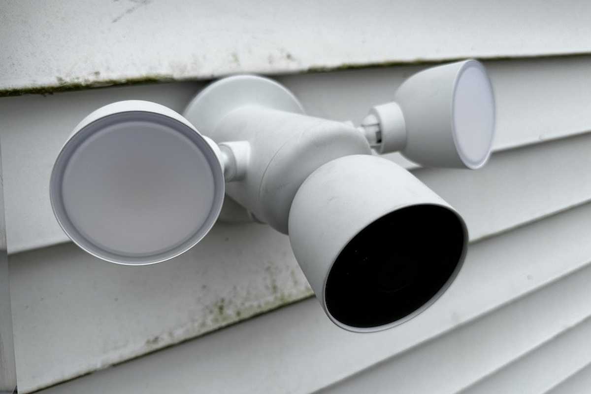 a photo of Google Nest Cam with Floodlight (Wired) installed on a house