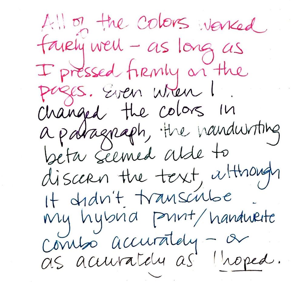 A photo of handwritten notes scanned into the Rocketbook app