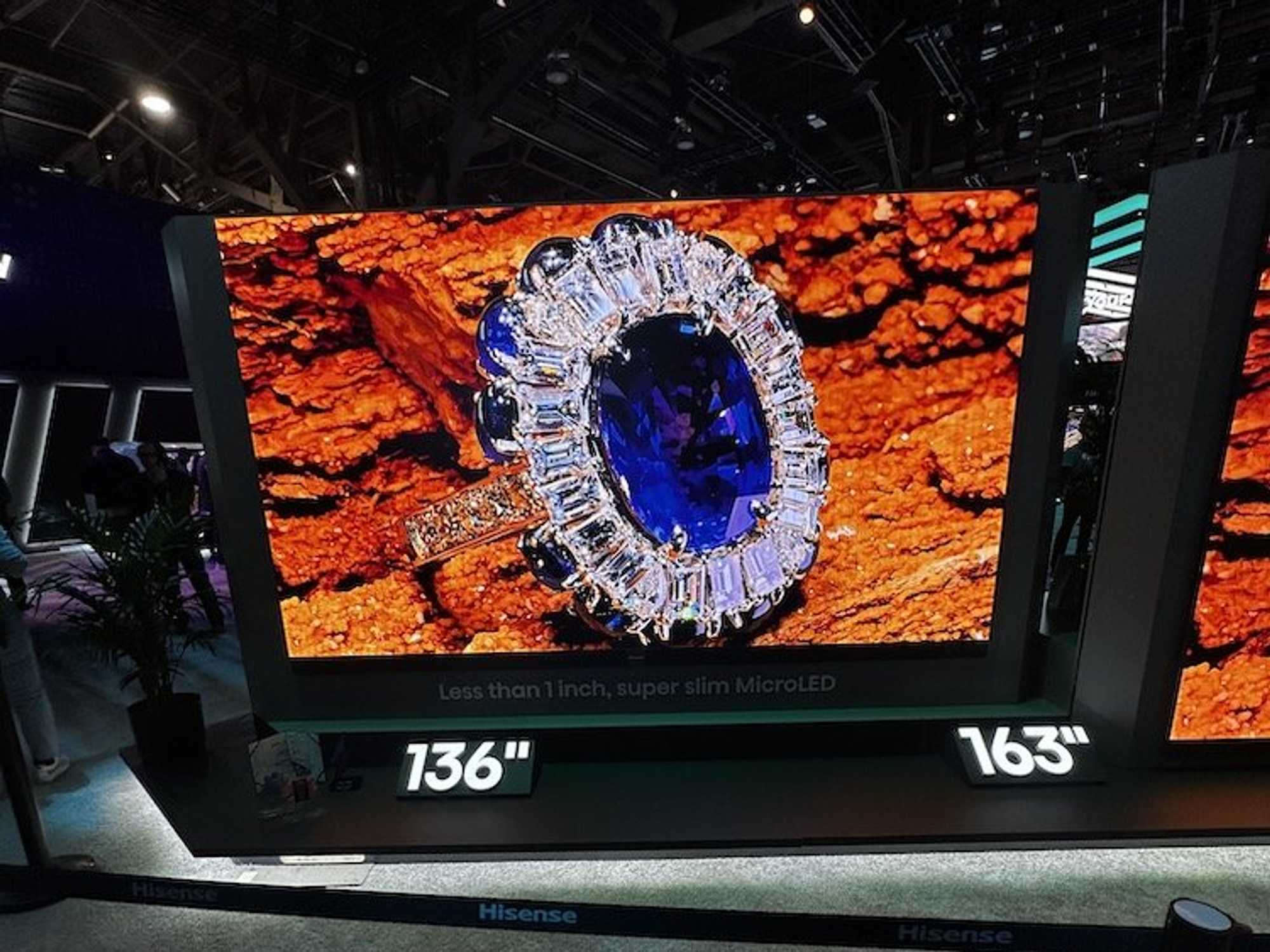 a photo of Hisense 36MX MicroLED Smart TV at CES Show 2025
