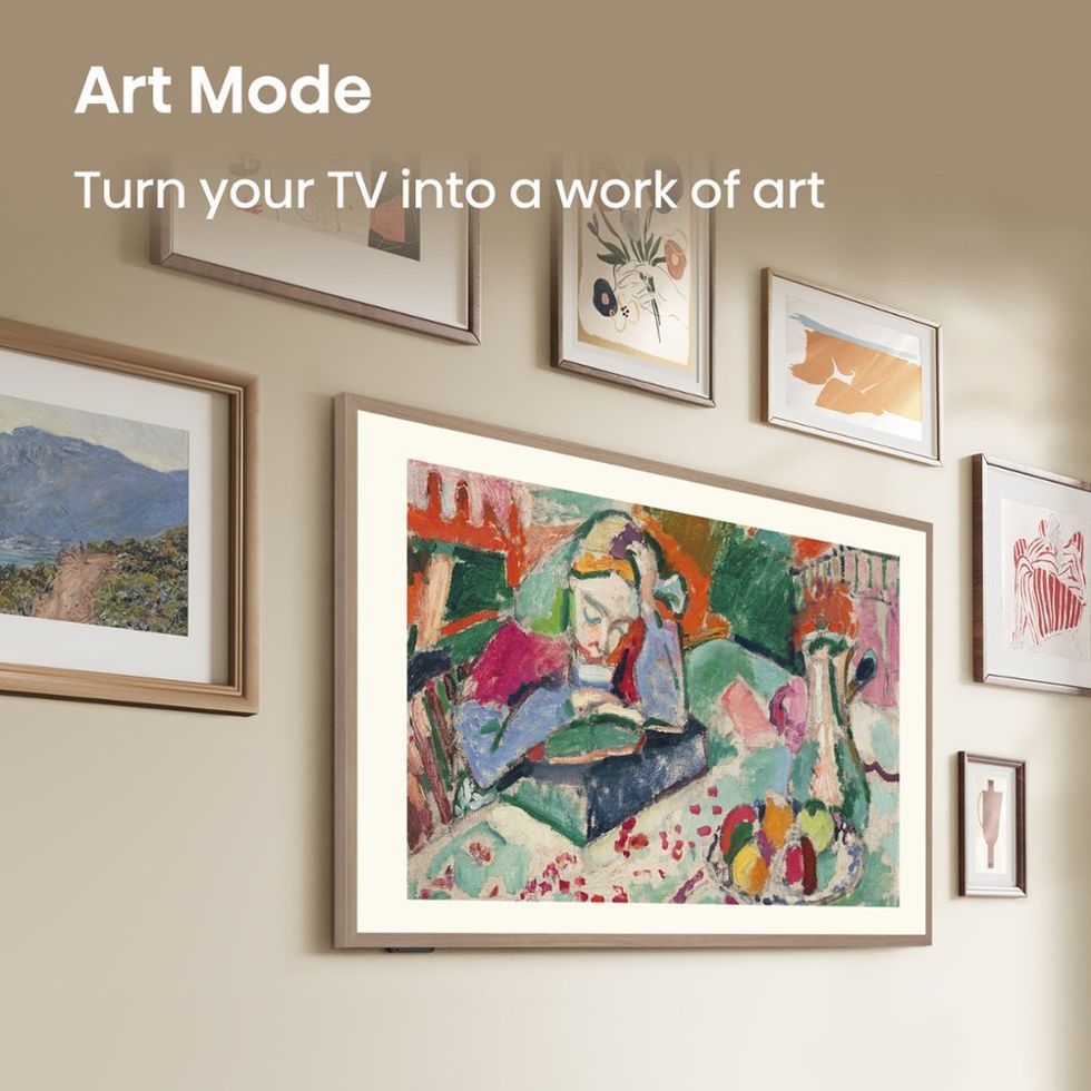 a photo of Hisense CanvasTV on the wall in Art Mode