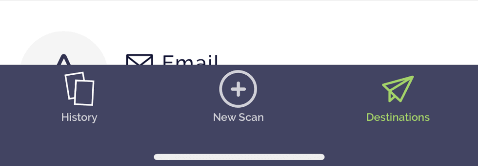 A photo of how to \u200bscan notes from the Everlast notebook by opening the Rocketbook app, and clicking on 'New Scan'