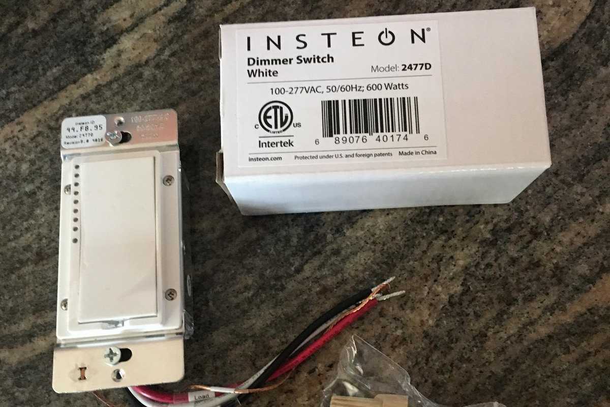 A Photo of Insteon Dimmer Switch on a countertop