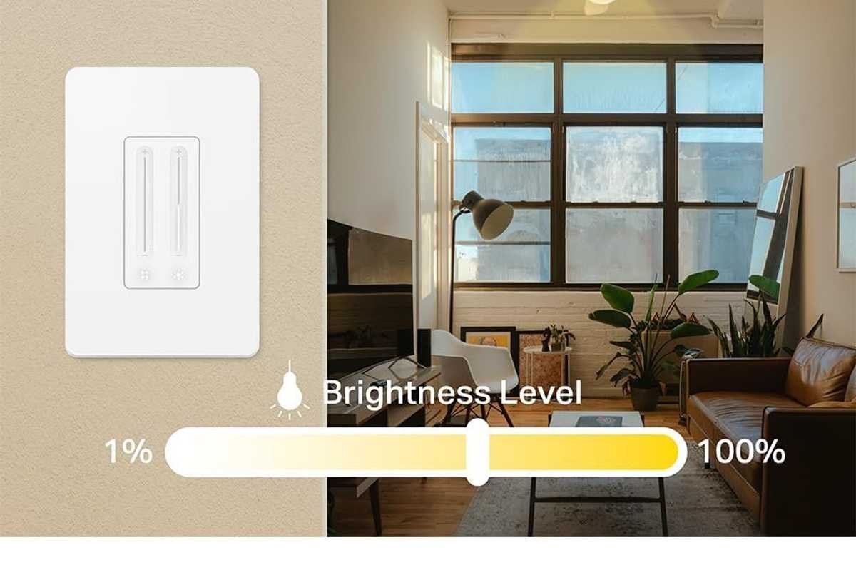 a photo of Kasa KS240 Smart Fan and Light Switch on a wall