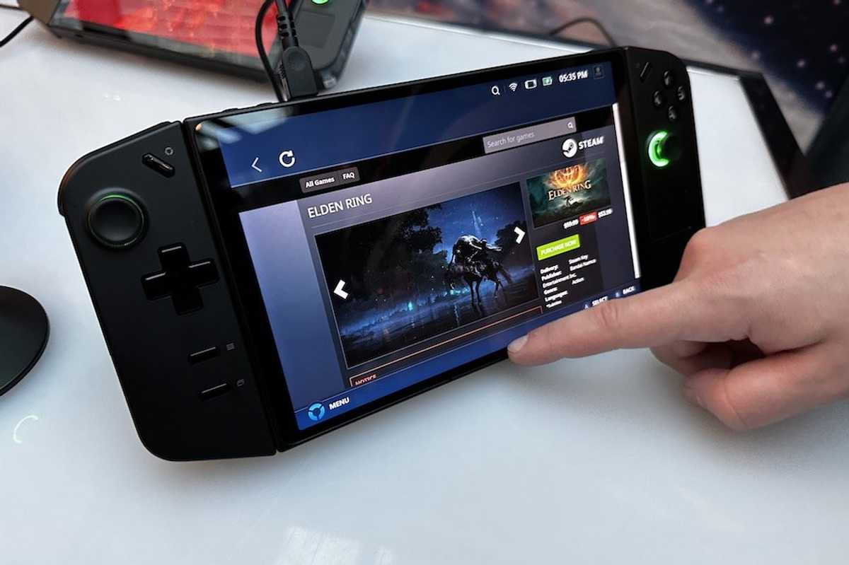 a photo of Lenovo Legion Go showing a PC game
