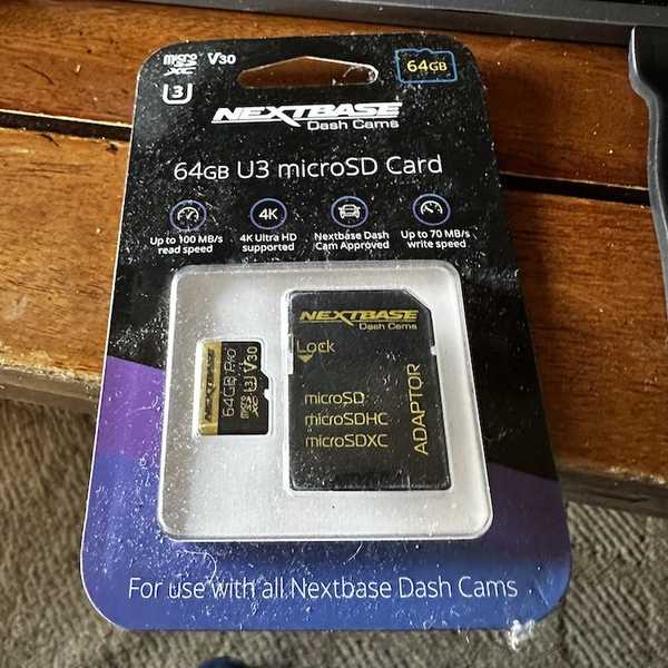 a photo of Nextbase 64GB U3 microSD Card
