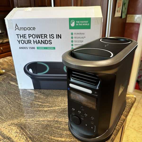 a photo of of Ampace Andes 1500 portable power station on a counter