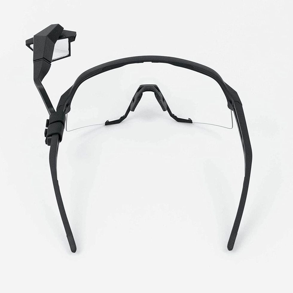 a photo of rear viewed mirroed sunglasses