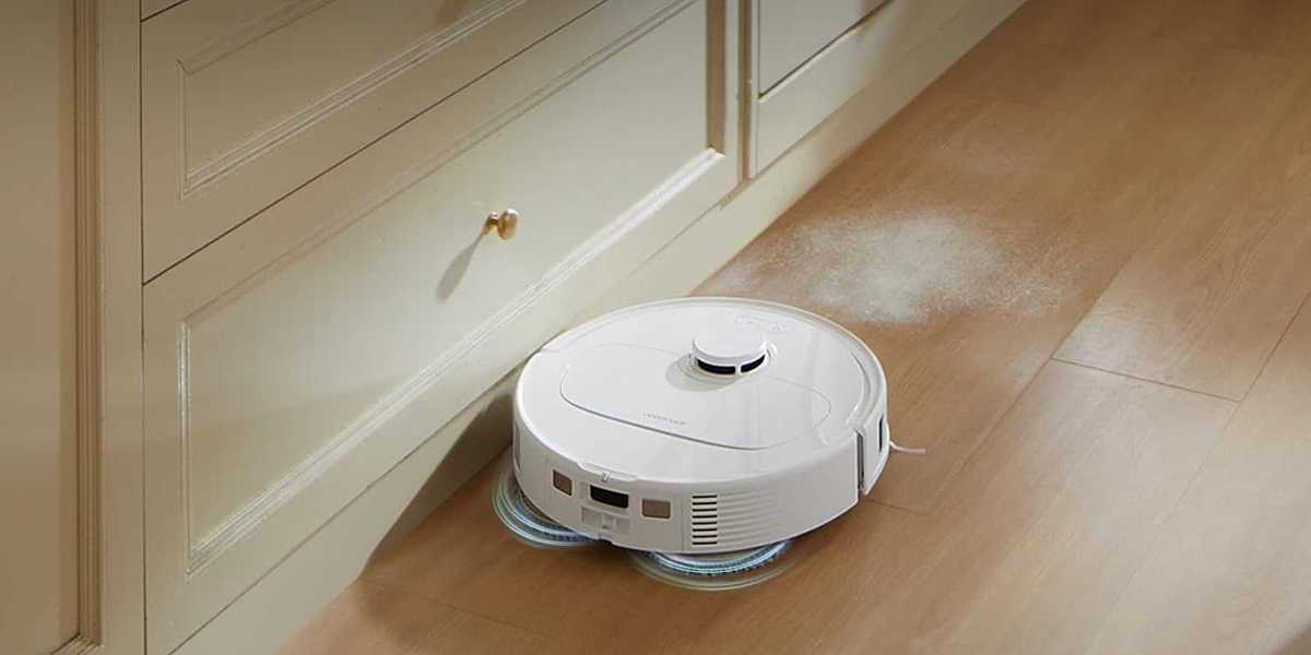 a photo of Roborock Qrevo Series mopping the floor