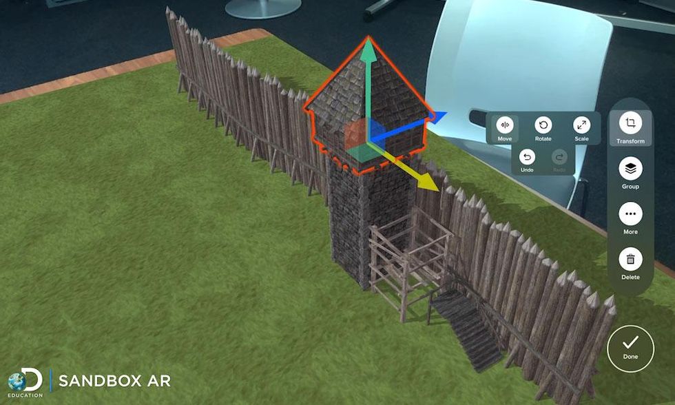 A photo of Sandbox AR from Discovery Education