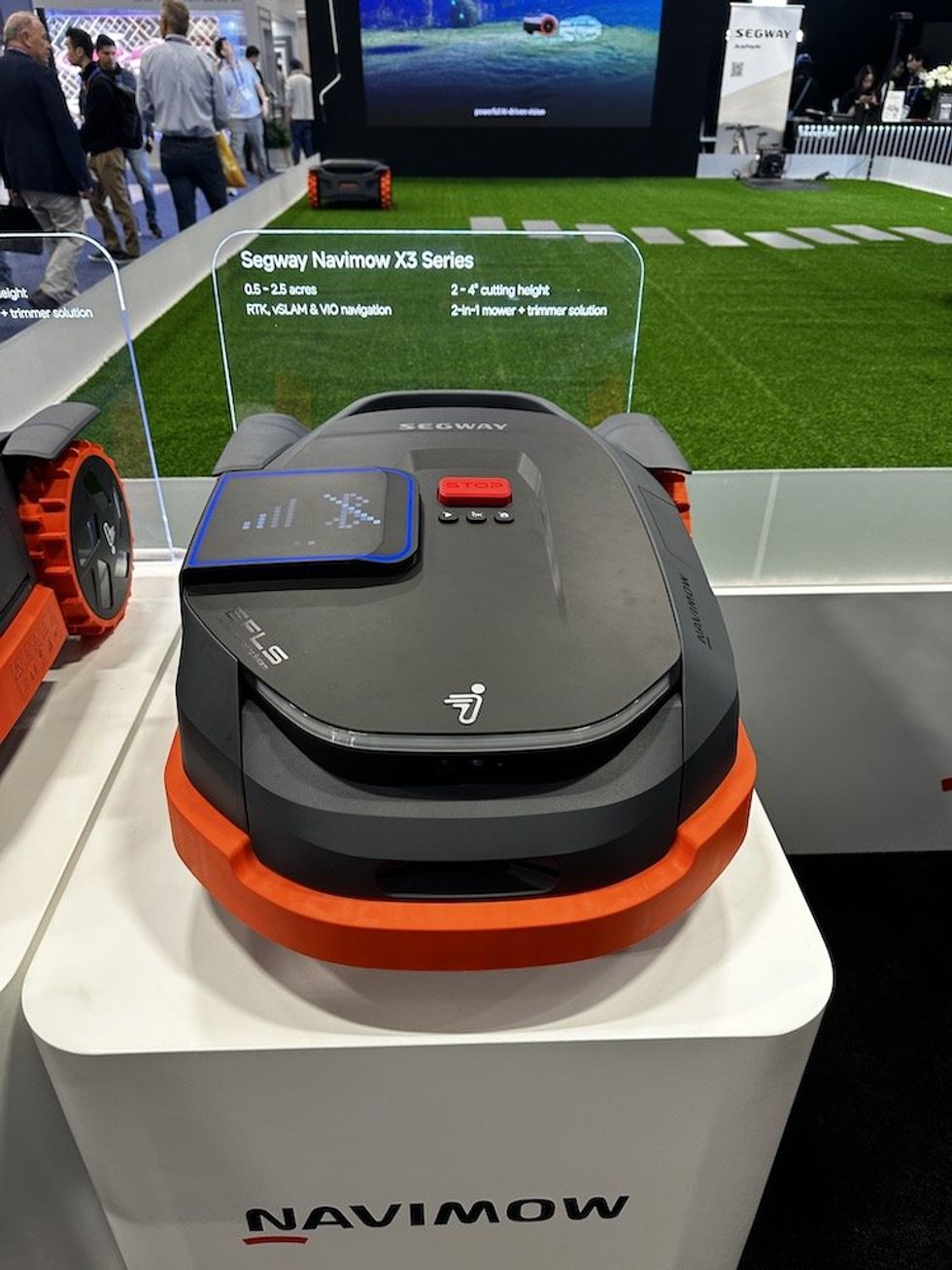 a photo of Segway's X3 Series Robot Mower at CES Show