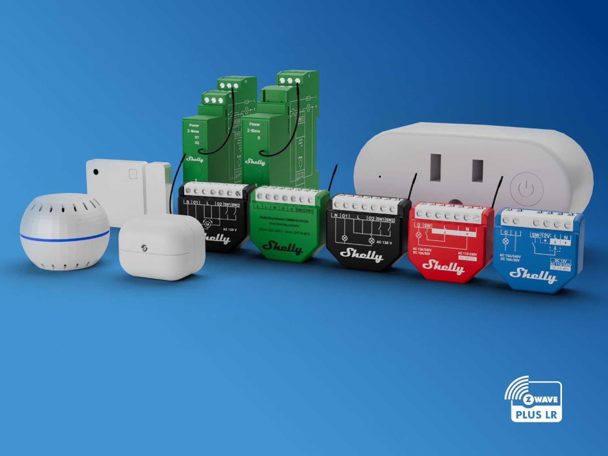 a photo of Shelly's Z-wave product line