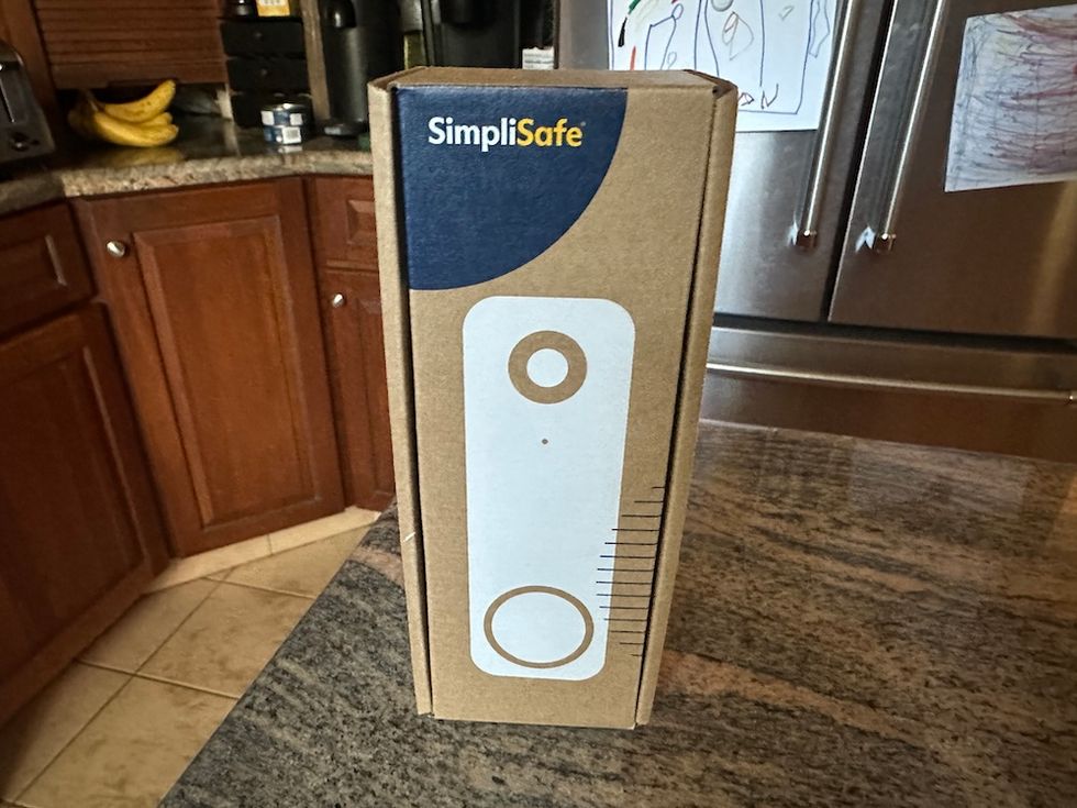 a photo of SimipliSafe's new video doorbell 2 box