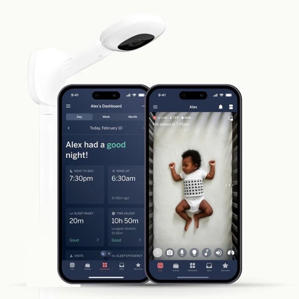 a photo of smartphone showing Nanit app