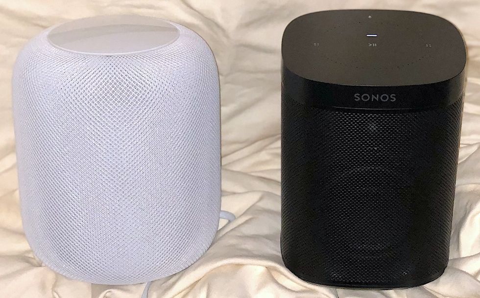 a photo of Sonos and HomePod