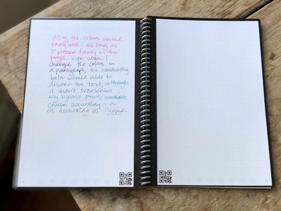 A photo of the blank pages of the Everlast, that lets you draw anyway you want\u200b