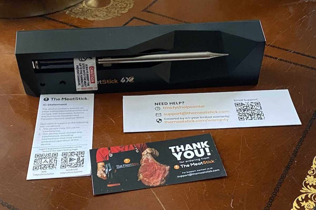 a photo of The MeatStick 4X Kit unboxed on a table