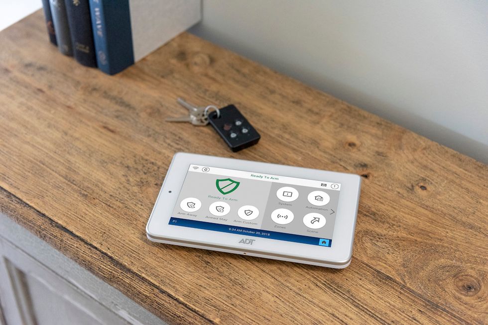 A photo of the new ADT Command wireless touchscreen panel, which can be installed anywhere in the home