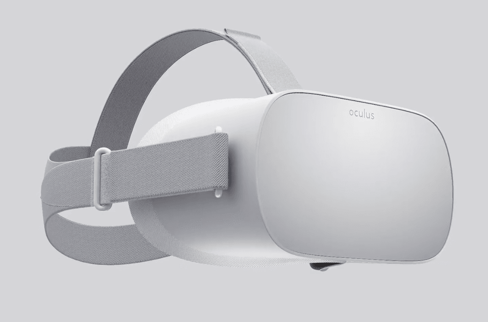 A photo of the Oculus Go VR headset, which could work with a new smart assistant from Facebook
