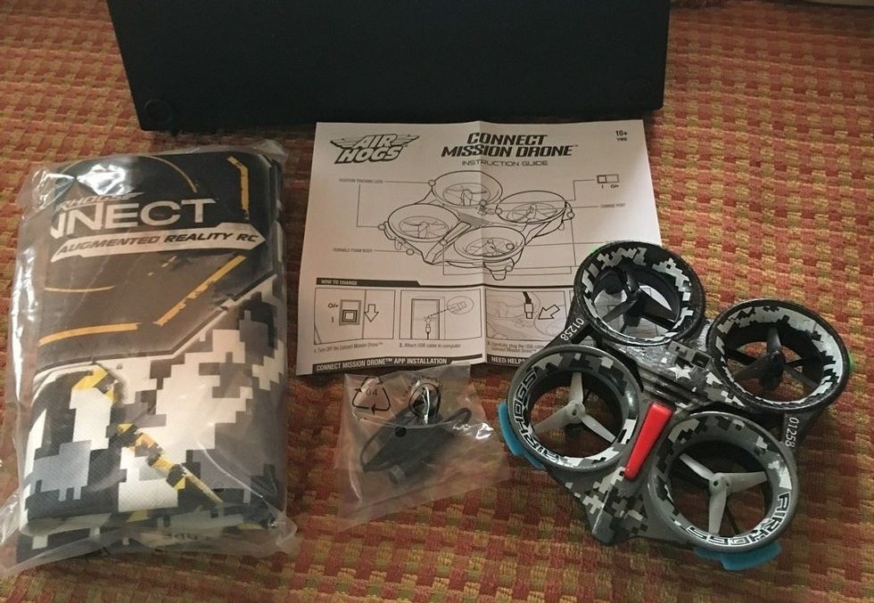 A photo of the \u200bAir Hogs Connect Mission Drone, which combines flight with augmented reality