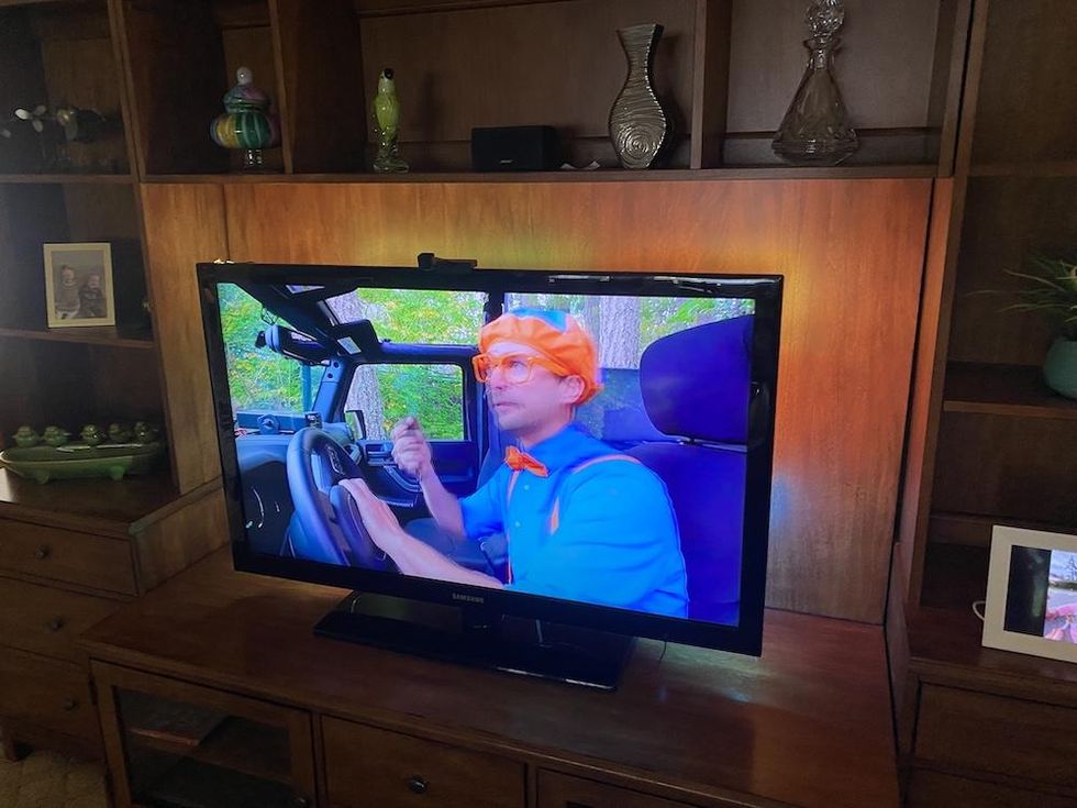 a photo of TV with Govee DreamView TV Backlights