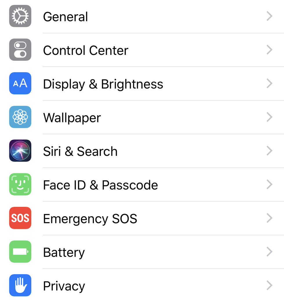 A photo of where to go to download software updates for iOS