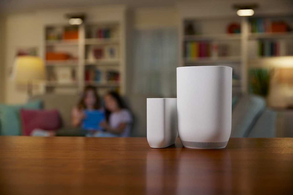 a photo of Xfinity Storm Ready Wi-Fi Equipment in a home with the lights on