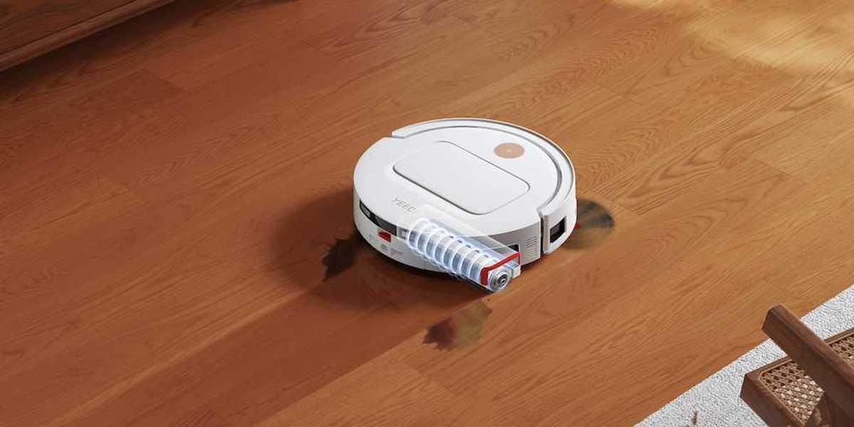 a photo of Yeedi M14 Plus mopping a floor