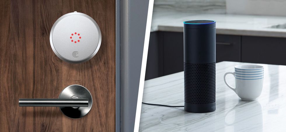 a photo showing August Smart Lock and Amazon Echo 1st Gen