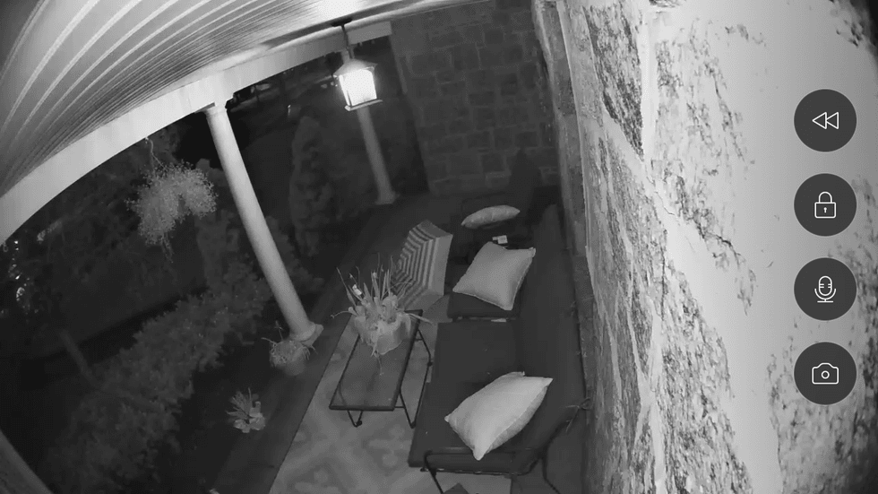 A photo taken at night from vivint outdoor camera pro