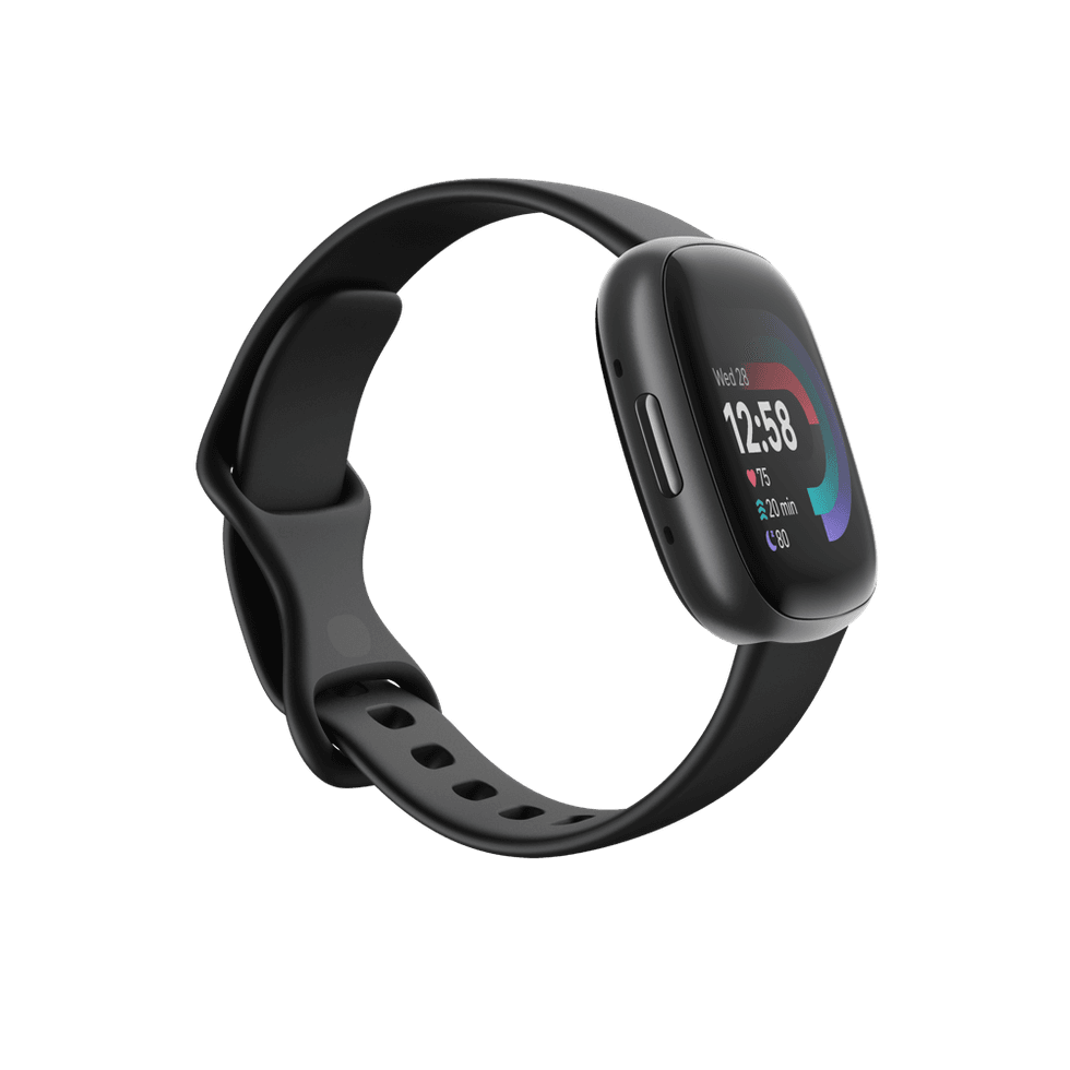 a product shot of Fitbit Versa 4 smartwatch